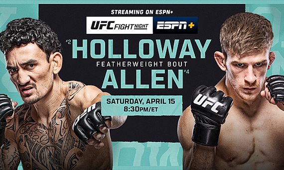 UFC on ESPN 44 ‘Holloway vs. Allen’ Play-by-Play, Results & Round Scoring